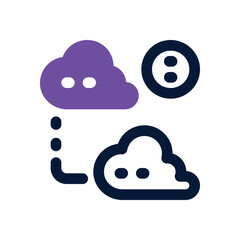 cloud migration dual tone icon. Sleek and modern vector icon for websites, mobile apps, marketing materials, and corporate design. Fully scalable and ready to use.