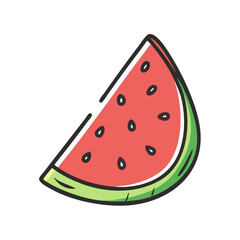 watermelon slice icon, watermelon slice vector illustration-simple illustration of watermelon slice, perfect for watermelon slice logos and icons