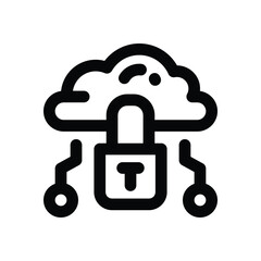 cloud line icon. Clean and minimalist vector icon for websites, mobile apps, presentations, and logos. Fully scalable and customizable for any project.