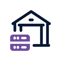 data warehouse dual tone icon. Sleek and modern vector icon for websites, mobile apps, marketing materials, and corporate design. Fully scalable and ready to use.