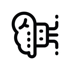 machine learning line icon. Clean and minimalist vector icon for websites, mobile apps, presentations, and logos. Fully scalable and customizable for any project.