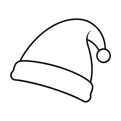 vector illustration of a white santa hat
