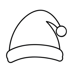 vector illustration of a santa hat on white