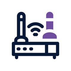 router dual tone icon. Sleek and modern vector icon for websites, mobile apps, marketing materials, and corporate design. Fully scalable and ready to use.