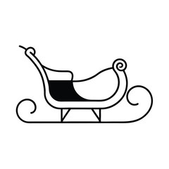 vector illustration of a rocking horse sleigh
