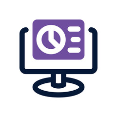monitor dual tone icon. Sleek and modern vector icon for websites, mobile apps, marketing materials, and corporate design. Fully scalable and ready to use.