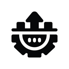 improvement glyph icon. Strong and solid vector icon for websites, mobile interfaces, presentations, and visual branding. High quality and easy to edit.