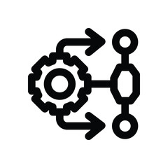 process line icon. Clean and minimalist vector icon for websites, mobile apps, presentations, and logos. Fully scalable and customizable for any project.