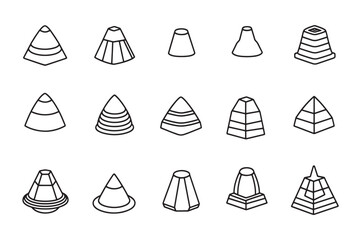 Pandoro Minimalist Line Art Icon Design