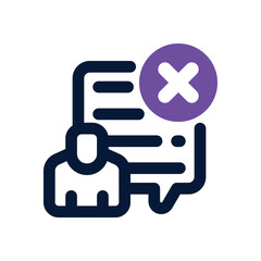 bad review dual tone icon. Sleek and modern vector icon for websites, mobile apps, marketing materials, and corporate design. Fully scalable and ready to use.