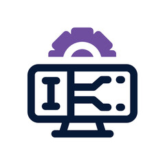 information system dual tone icon. Sleek and modern vector icon for websites, mobile apps, marketing materials, and corporate design. Fully scalable and ready to use.