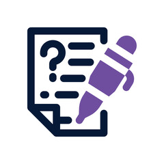 questionnaire dual tone icon. Sleek and modern vector icon for websites, mobile apps, marketing materials, and corporate design. Fully scalable and ready to use.