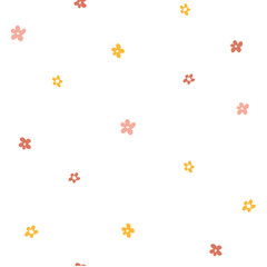 cute flower doodle seamless pattern. Vector illustration