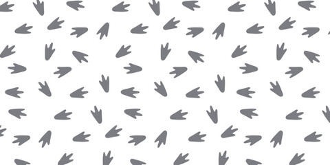 multicolor scatter seamless pattern with penguin footprints for wrapping, textile, wallpaper and other. animal footprints background.