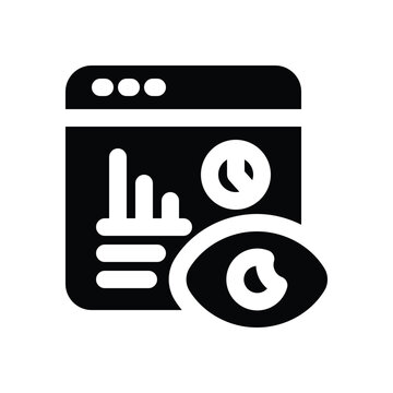 data visualization glyph icon. Strong and solid vector icon for websites, mobile interfaces, presentations, and visual branding. High quality and easy to edit.