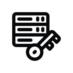 server security line icon. Clean and minimalist vector icon for websites, mobile apps, presentations, and logos. Fully scalable and customizable for any project.
