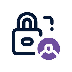 access control dual tone icon. Sleek and modern vector icon for websites, mobile apps, marketing materials, and corporate design. Fully scalable and ready to use.