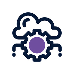cloud management dual tone icon. Sleek and modern vector icon for websites, mobile apps, marketing materials, and corporate design. Fully scalable and ready to use.