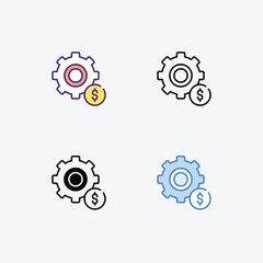 Optimization  icons set in different style vector stock illustration