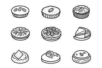 Minimalist peas 2D line art design