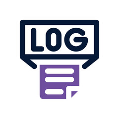 log format dual tone icon. Sleek and modern vector icon for websites, mobile apps, marketing materials, and corporate design. Fully scalable and ready to use.