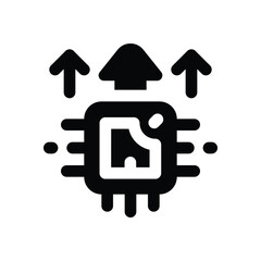 firmware glyph icon. Strong and solid vector icon for websites, mobile interfaces, presentations, and visual branding. High quality and easy to edit.