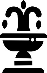 Hand drawn doodle fountain icon. Outline family clipart. Hand drawn vector art. exit logo isolated on transparent background.