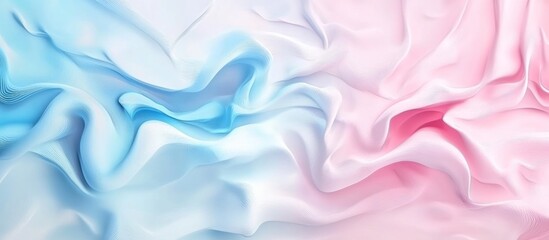 Obraz premium Subtle blend of blue and pink fabric, creating a soft, dreamy aesthetic