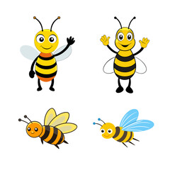 Beautiful Bees vector, Illustrations and icon