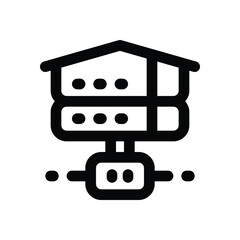 home server line icon. Clean and minimalist vector icon for websites, mobile apps, presentations, and logos. Fully scalable and customizable for any project.