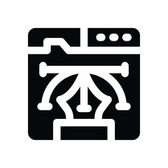 web design glyph icon. Strong and solid vector icon for websites, mobile interfaces, presentations, and visual branding. High quality and easy to edit.