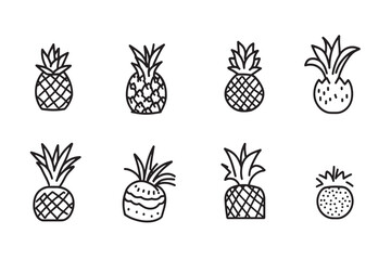 Minimalist Pineapple Cake Icon Design