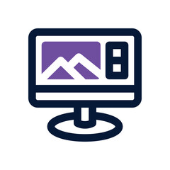 ui design dual tone icon. Sleek and modern vector icon for websites, mobile apps, marketing materials, and corporate design. Fully scalable and ready to use.