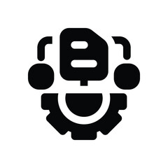 algorithm glyph icon. Strong and solid vector icon for websites, mobile interfaces, presentations, and visual branding. High quality and easy to edit.