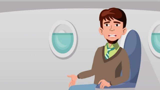 Passenger feeling uncomfortable on airplane during flight