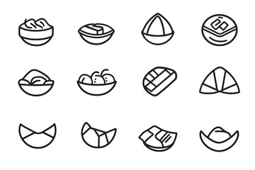 Potstickers minimal line art food