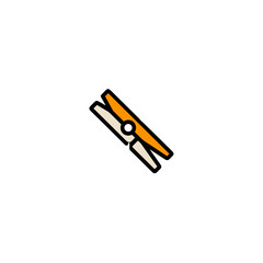 Obraz premium Clothespin design in vibrant colors for playful decor 