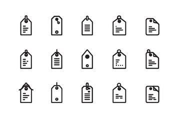 Price tag vector linear icon artwork