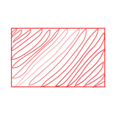 vector illustration of a red and white scribble rectangle frame background