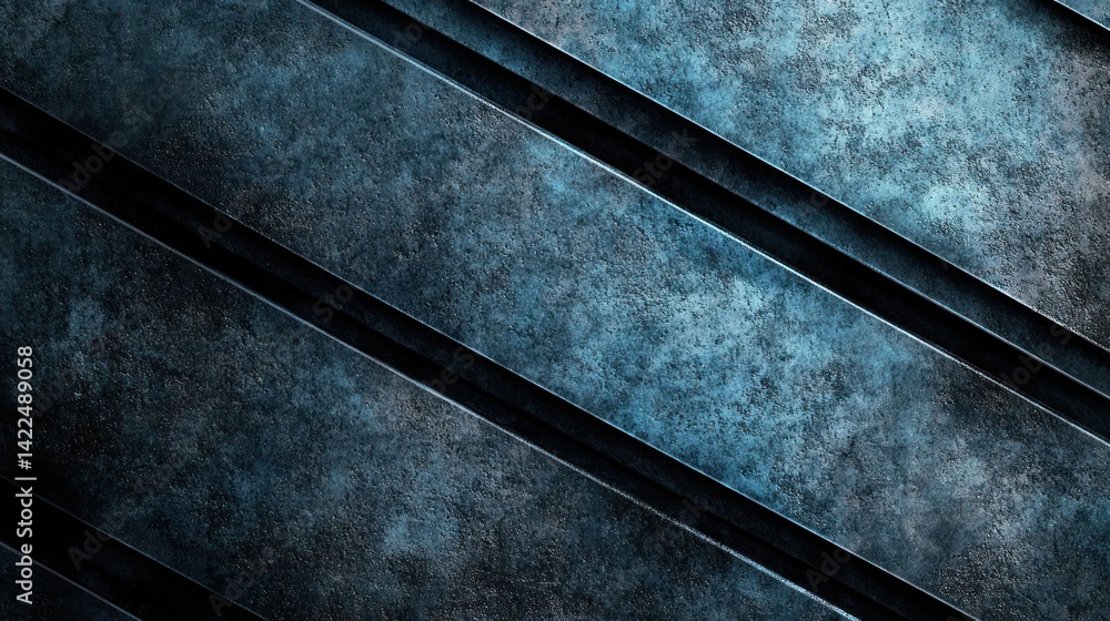 Poster abstract grunge metal texture with diagonal lines and deep shadows