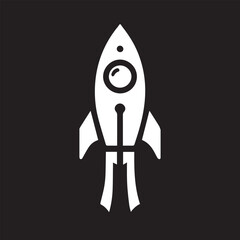 Rocket in Action Icon in Vector Art