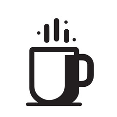 Coffee Cup with Smoke Icon in Vector Art