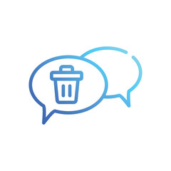 Delete Message Icon vector stock illustration