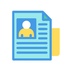 Resume Document Illustration: Job Application, Employment, and Career