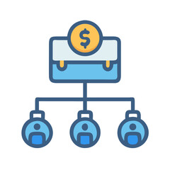 Hierarchy Icon: Financial Management and Team Collaboration