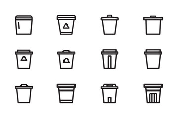 Recycling Symbol Line Art Graphic