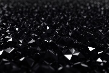 Fototapeta premium Abstract background 3d render black crystal faceted