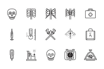 X-Ray Minimalist Line Art Icon Design