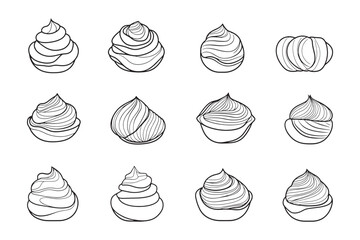 Zeppole Icon Ultra Minimalist Line Art