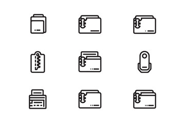 Zip File Icon Simple Minimalist Art